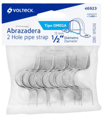 ABRAZADERA OMEGA 1/2 BOLSA 10 PZS VOLTECK (46923)