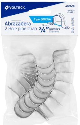 ABRAZADERA OMEGA 3/4 BOLSA 10 PZAS VOLTECK (46924)